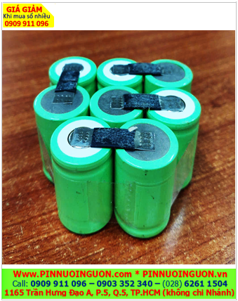 Pin sạc 9.6v-SC2000mAh, Nhận đóng pin máy khoan 9.6v-SC2000mAh (NiMh 9.6v-2.0Ah)